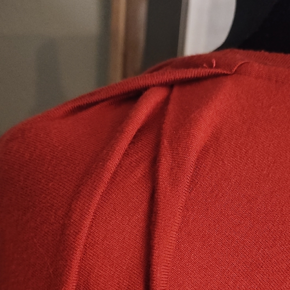 Red Ruffle Sleeve Top - Picture 4 of 4
